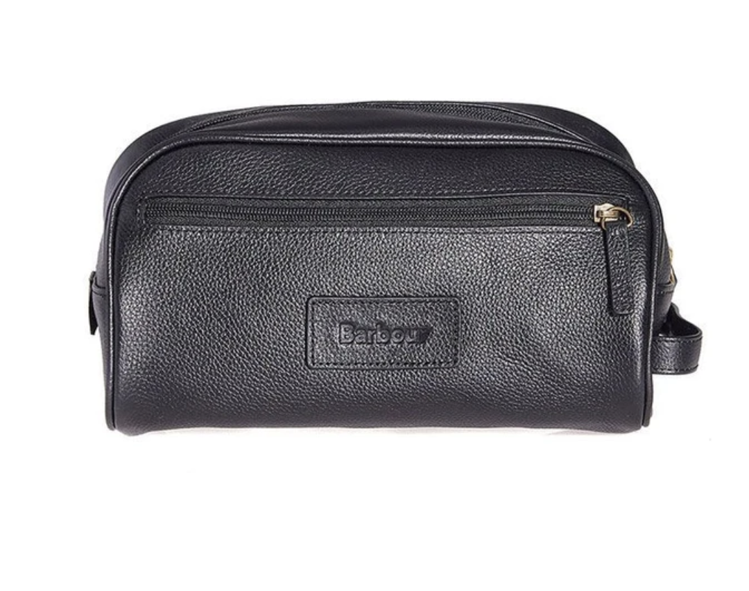 Trousse de toilette en cuir Barbour