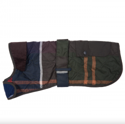 Manteau en tartan matelass&eacute; pour chien