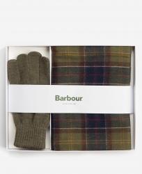 Coffret &eacute;charpe et gants en tartan Barbour Tartan Classic