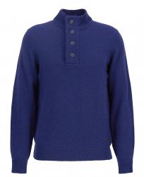Pull Half Zip Barbour Essential Elbow Patch Bleu fonc&eacute;