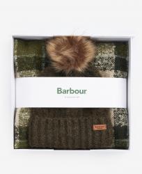 Ensemble bonnet et &eacute;charpe tartan Barbour saltburn Ancient Loden
