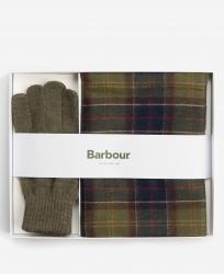 Coffret &eacute;charpe et gants en tartan Barbour Tartan